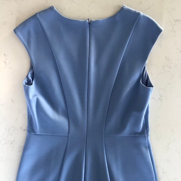 Brooks Brothers V Neck Sleeveless Lined Midi Dress Periwinkle Blue Sz 10 NWOT - Picture 7 of 16
